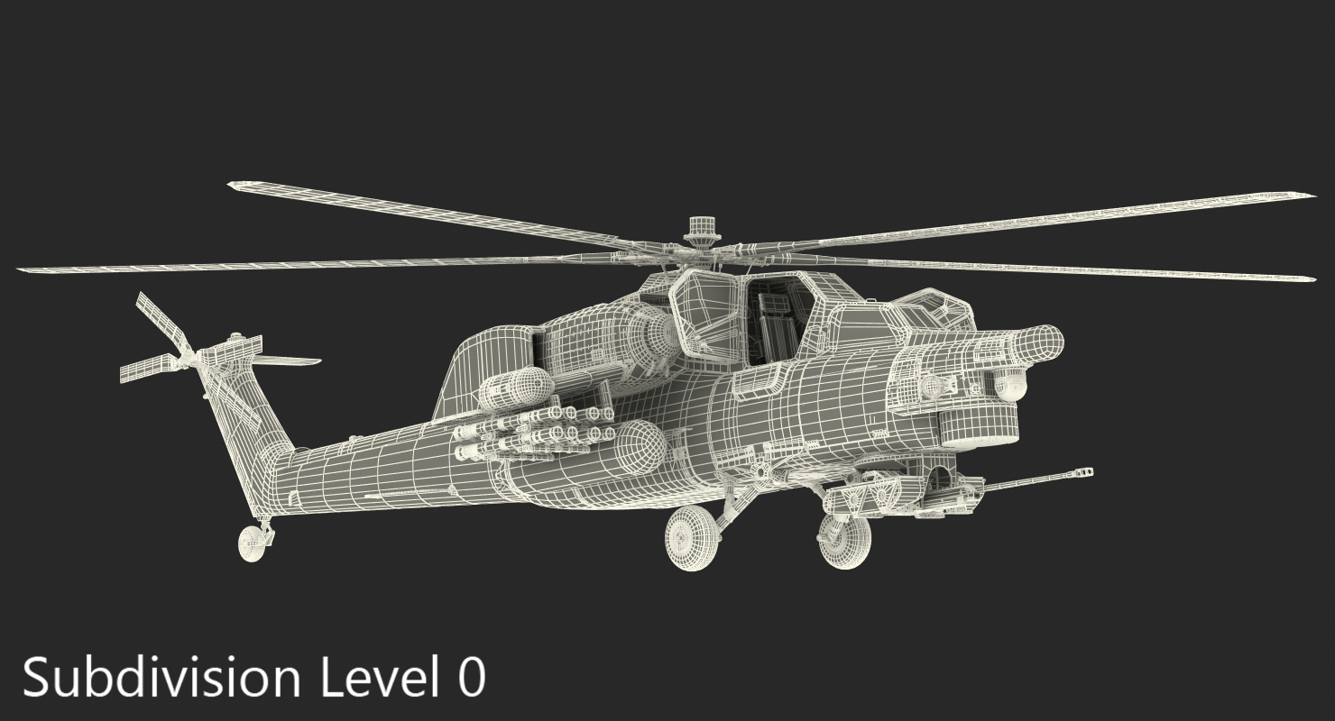 3D model Attack Helicopter MI 28H Havoc