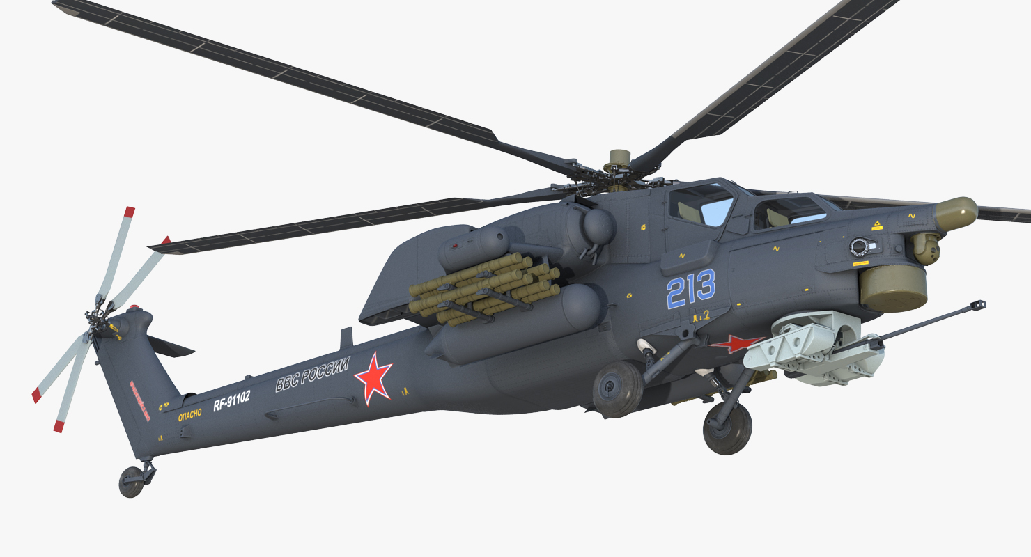 3D model Attack Helicopter MI 28H Havoc