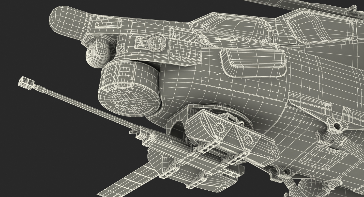 3D model Attack Helicopter MI 28H Havoc