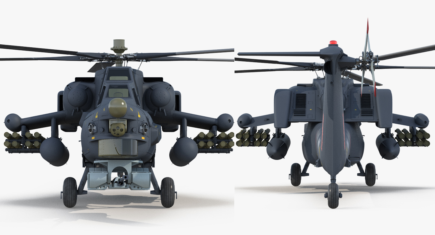 3D model Attack Helicopter MI 28H Havoc