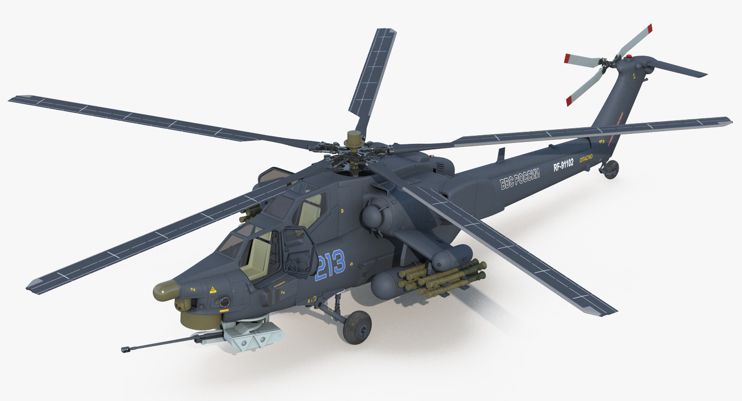 3D model Attack Helicopter MI 28H Havoc