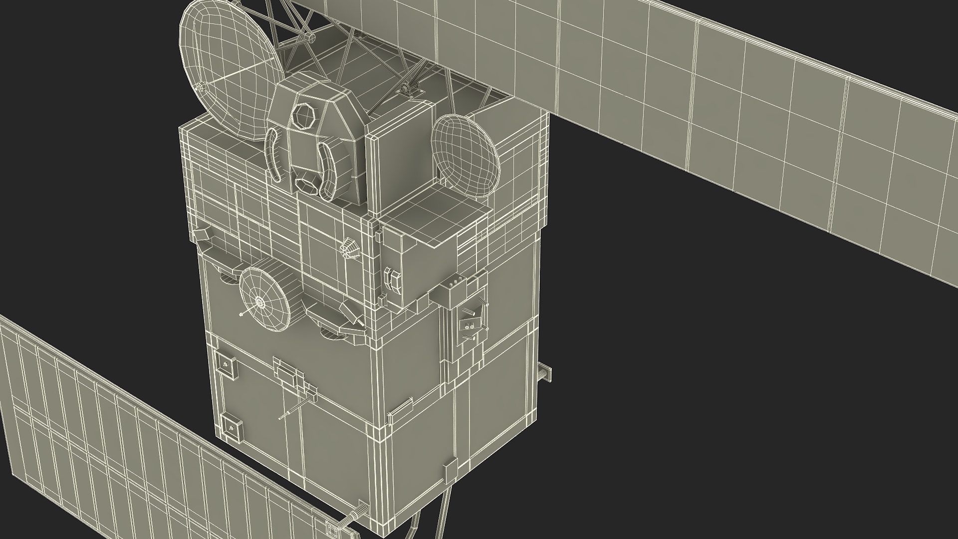 3D Geostationary Communication Satellite ERS-2 model