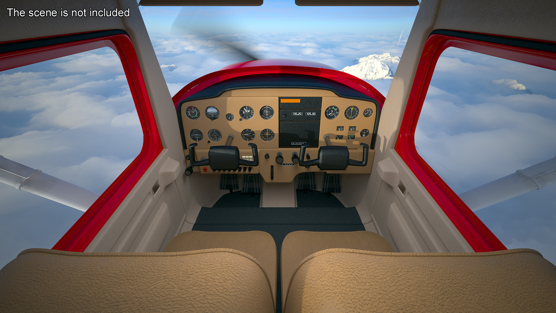 3D model Light Propeller Seaplane Cessna 150