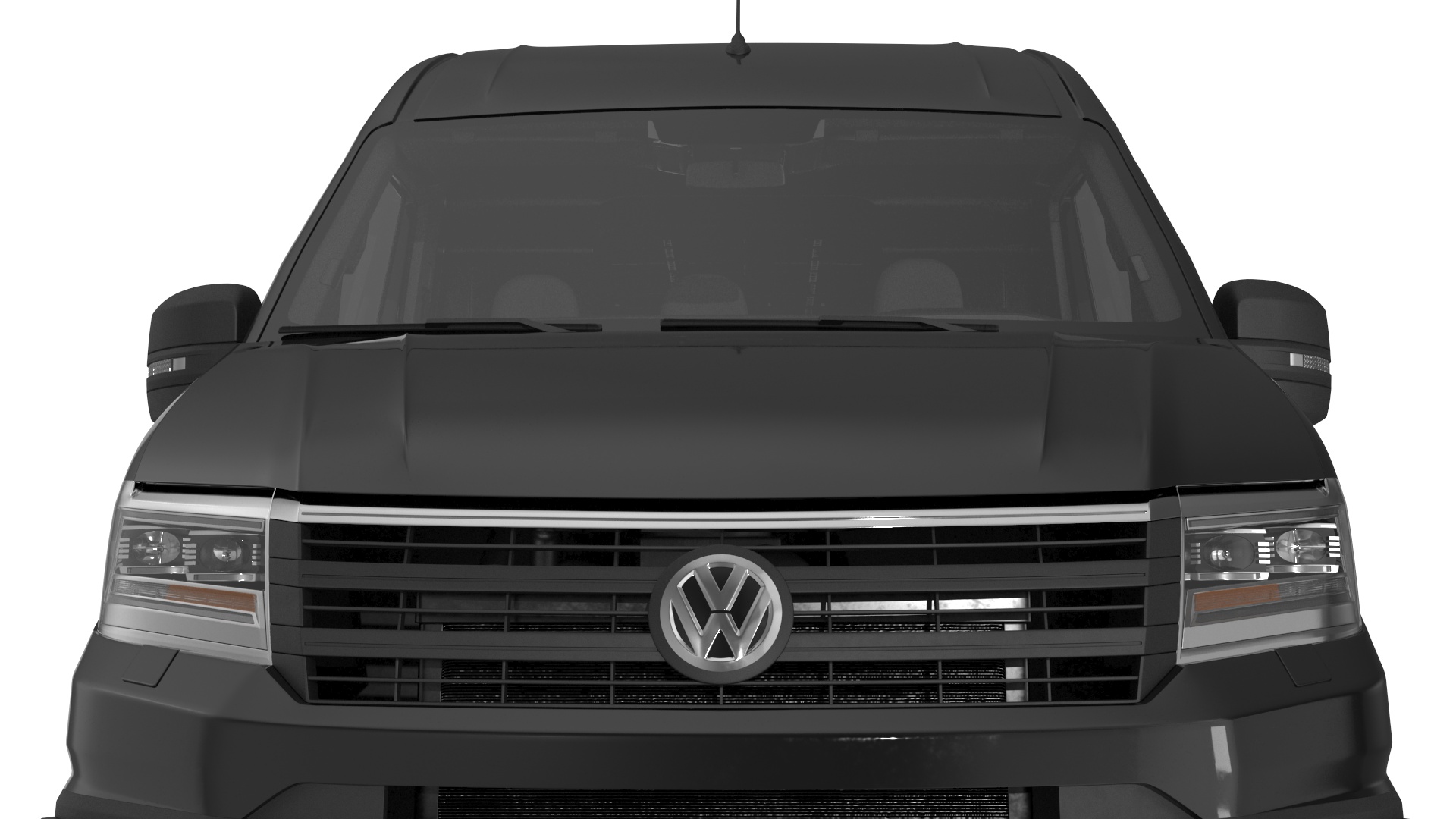 Volkswagen Crafter Van 2024 Black Color 3D model