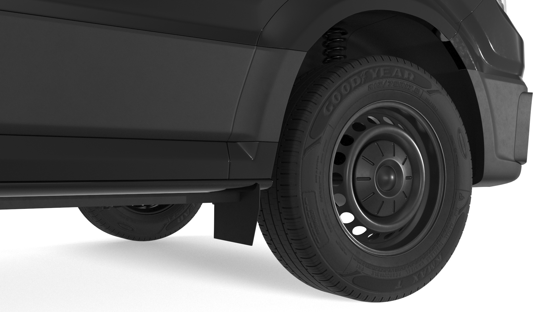 Volkswagen Crafter Van 2024 Black Color 3D model