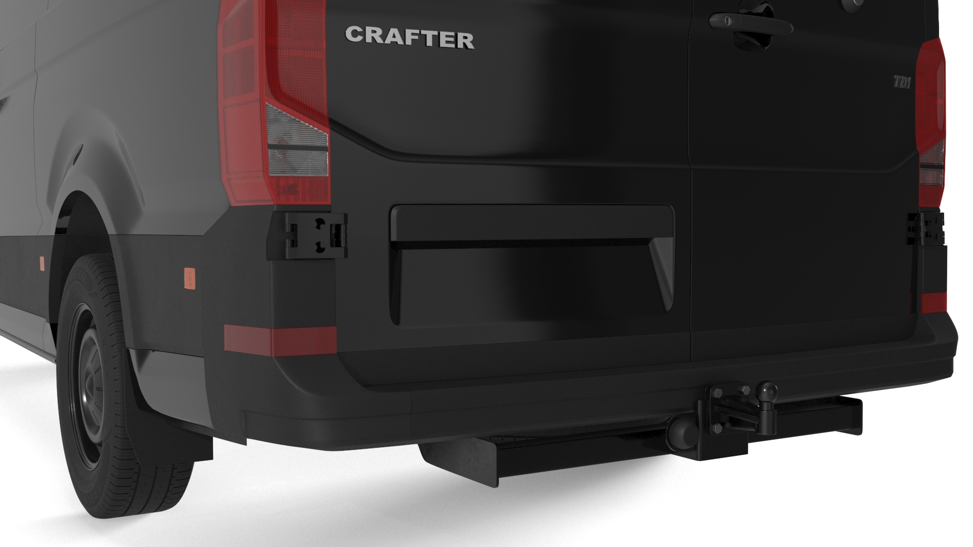 Volkswagen Crafter Van 2024 Black Color 3D model