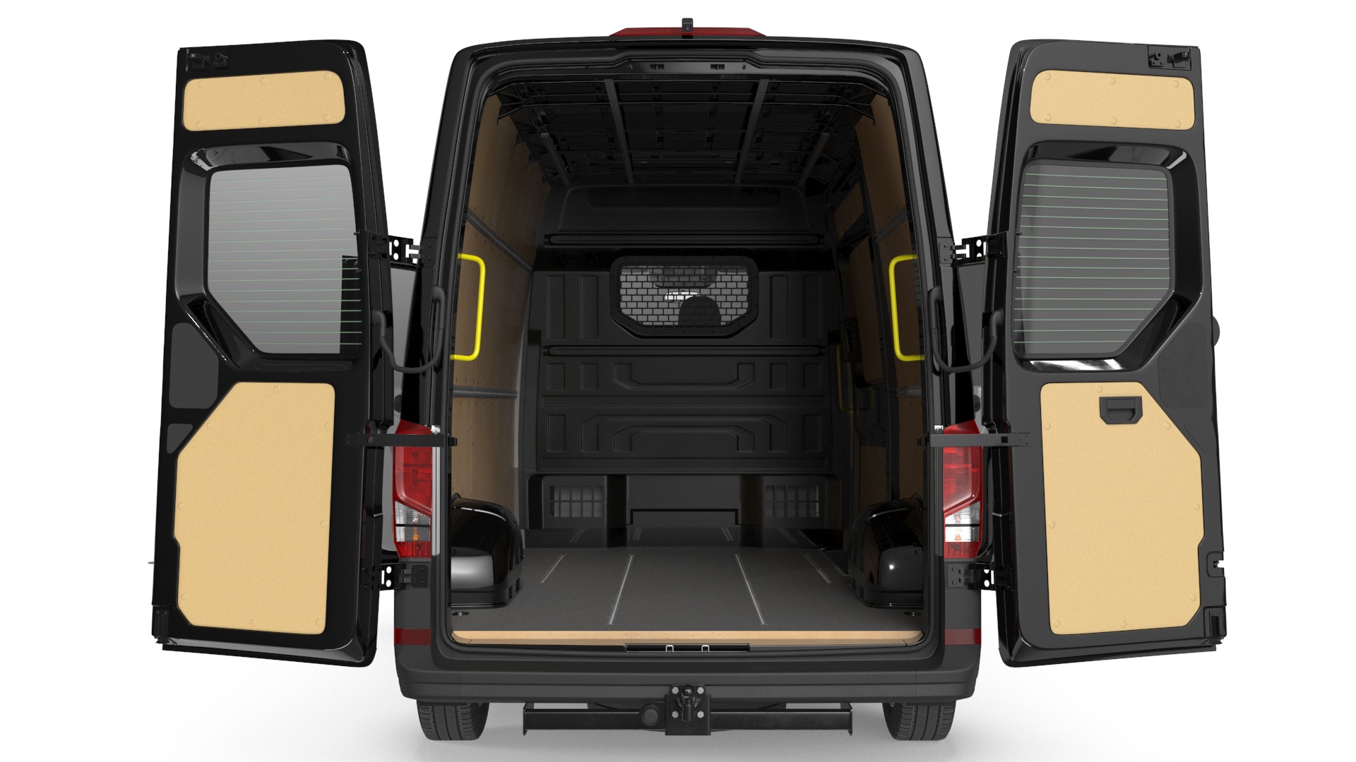 Volkswagen Crafter Van 2024 Black Color 3D model