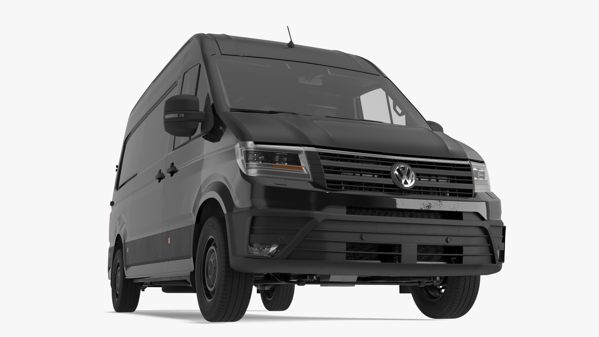 Volkswagen Crafter Van 2024 Black Color 3D model