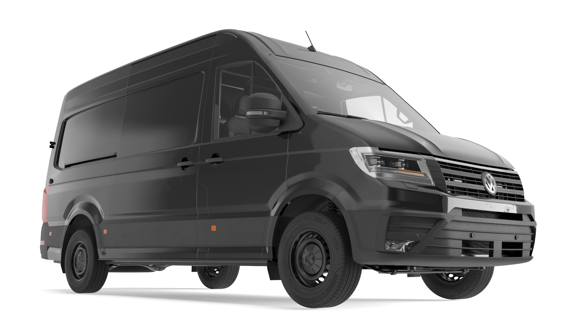 Volkswagen Crafter Van 2024 Black Color 3D model