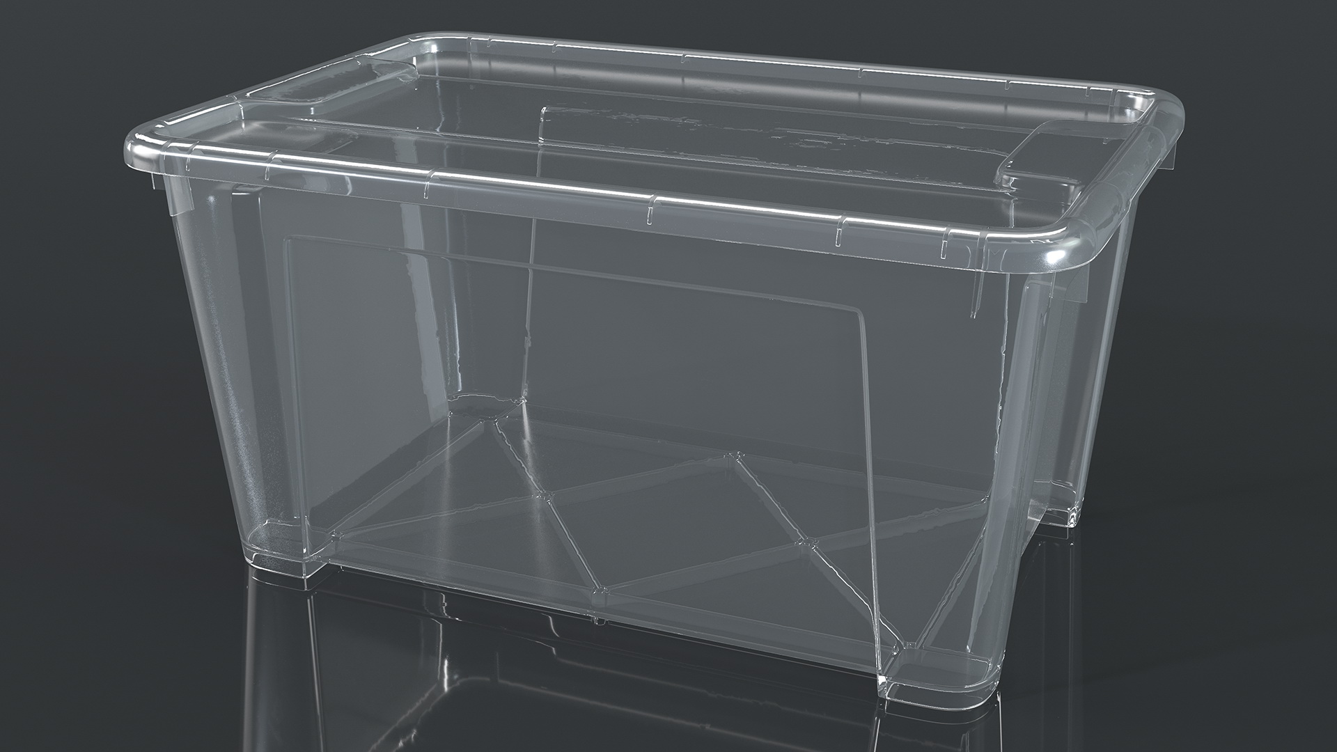 Small Transparent Plastic Container with Lid 3D model