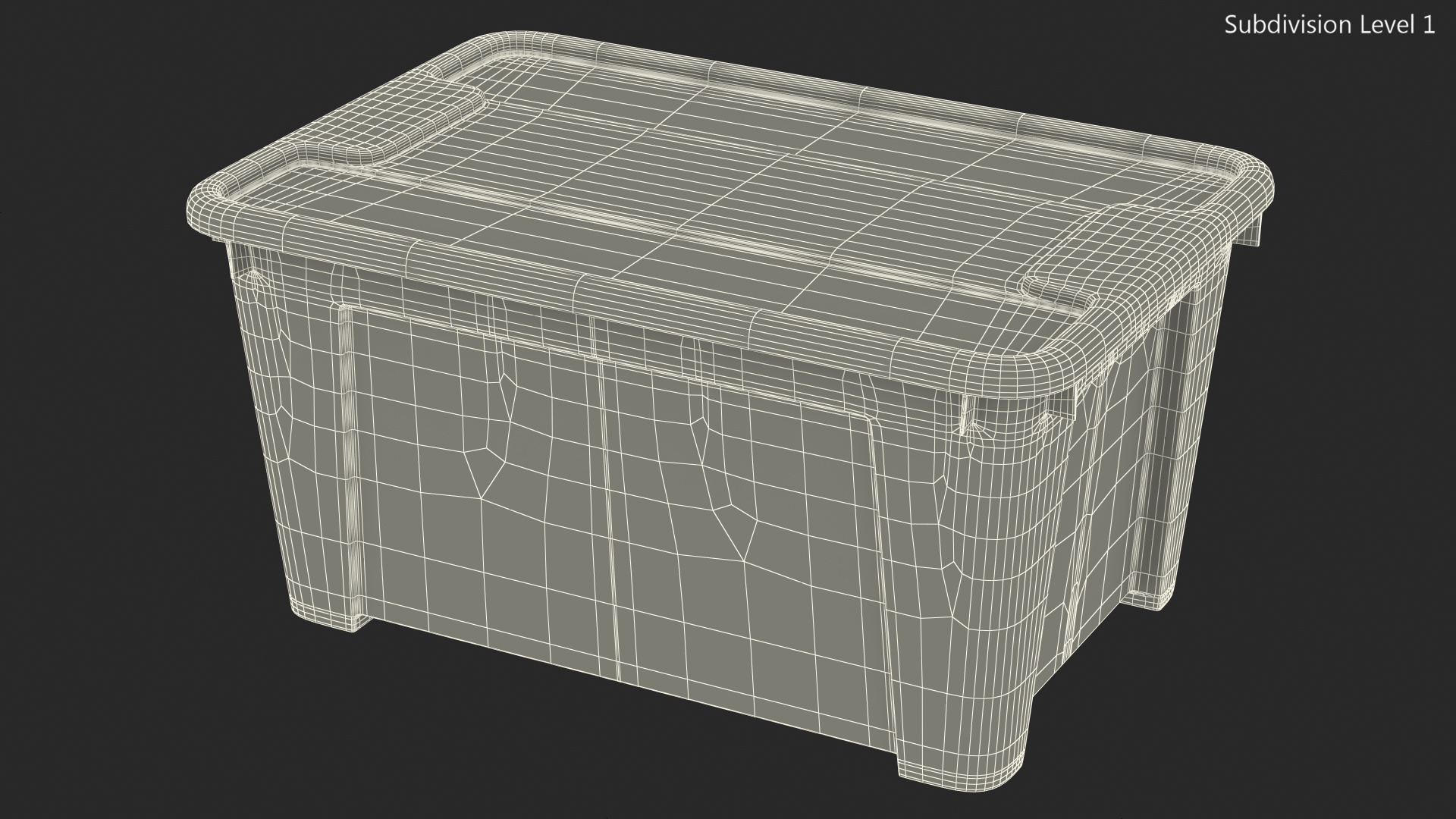 Small Transparent Plastic Container with Lid 3D model