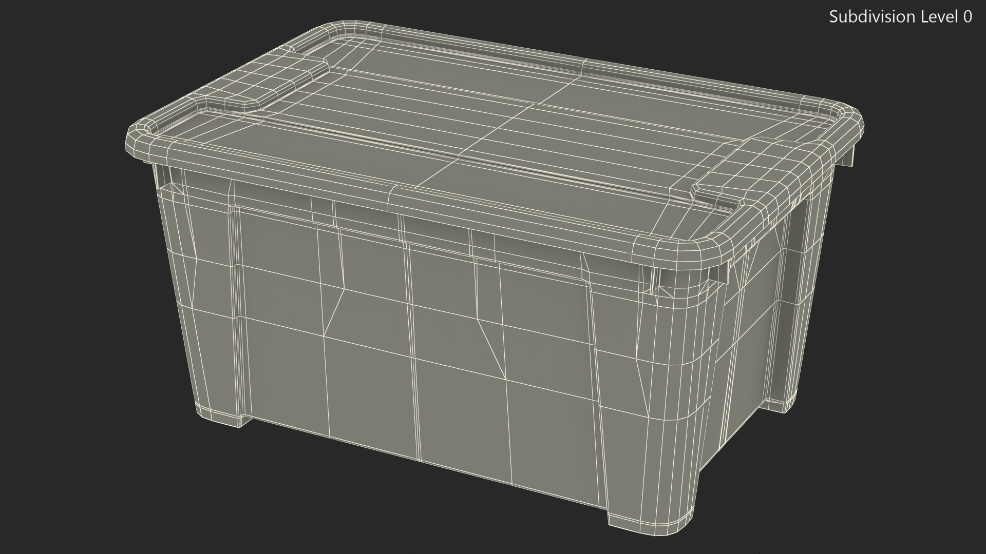 Small Transparent Plastic Container with Lid 3D model