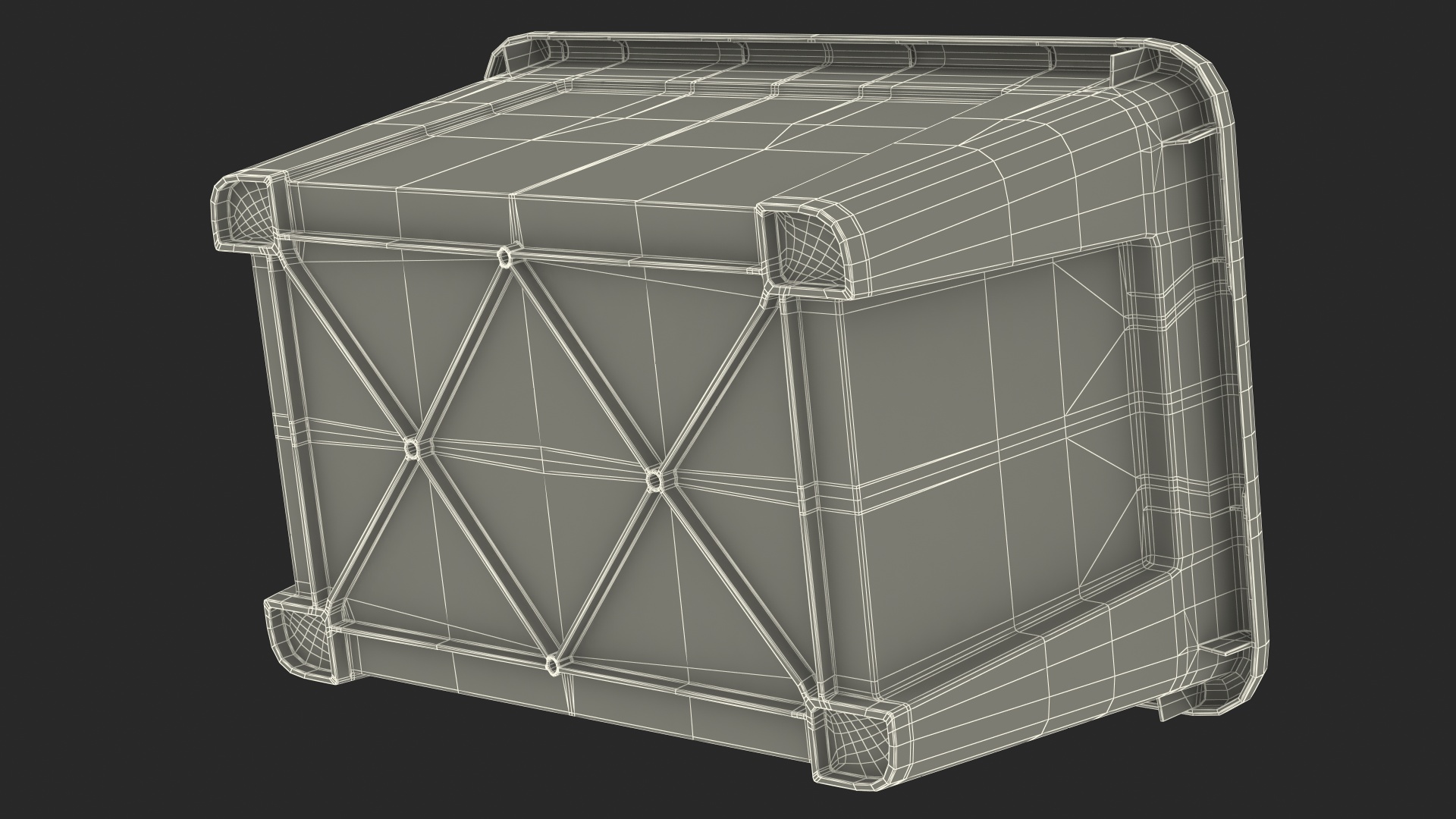 Small Transparent Plastic Container with Lid 3D model