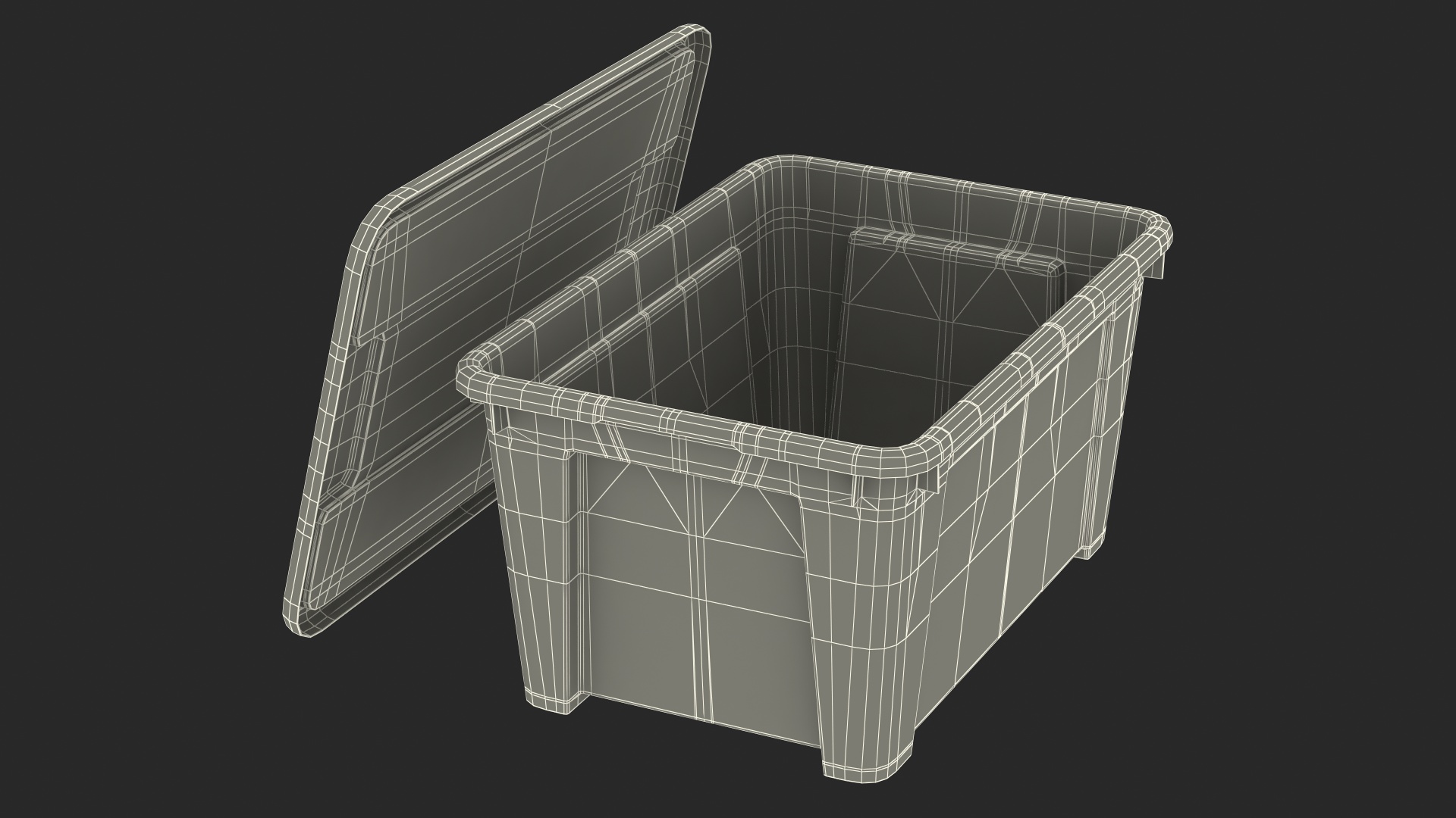 Small Transparent Plastic Container with Lid 3D model