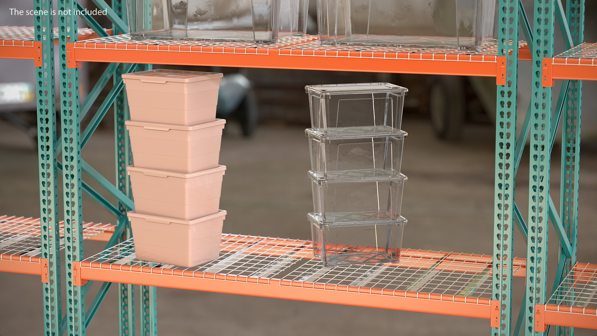 Small Transparent Plastic Container with Lid 3D model