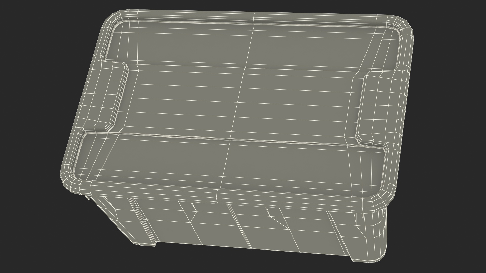 Small Transparent Plastic Container with Lid 3D model