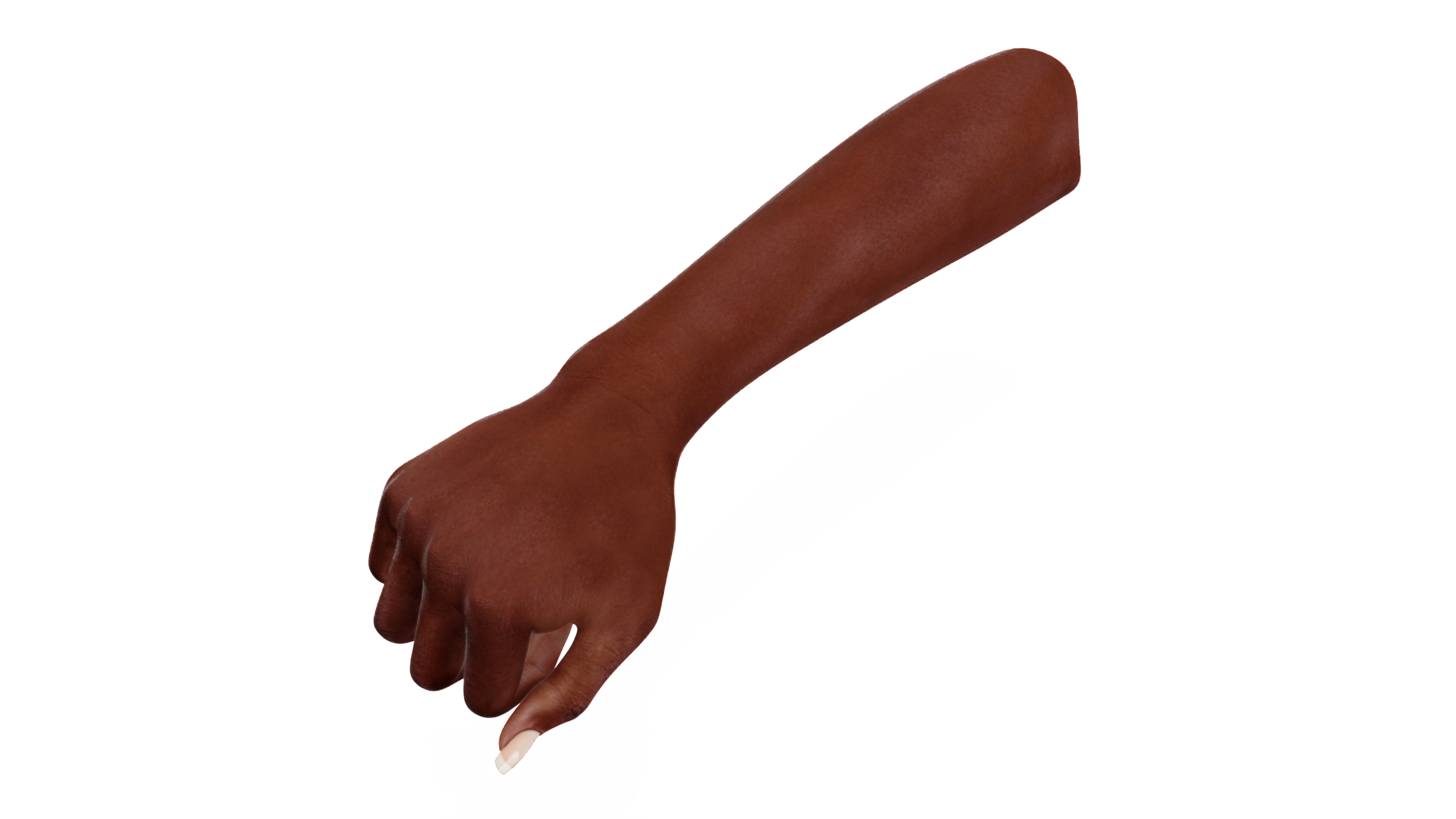 3D Dark Skinned Woman Fist model