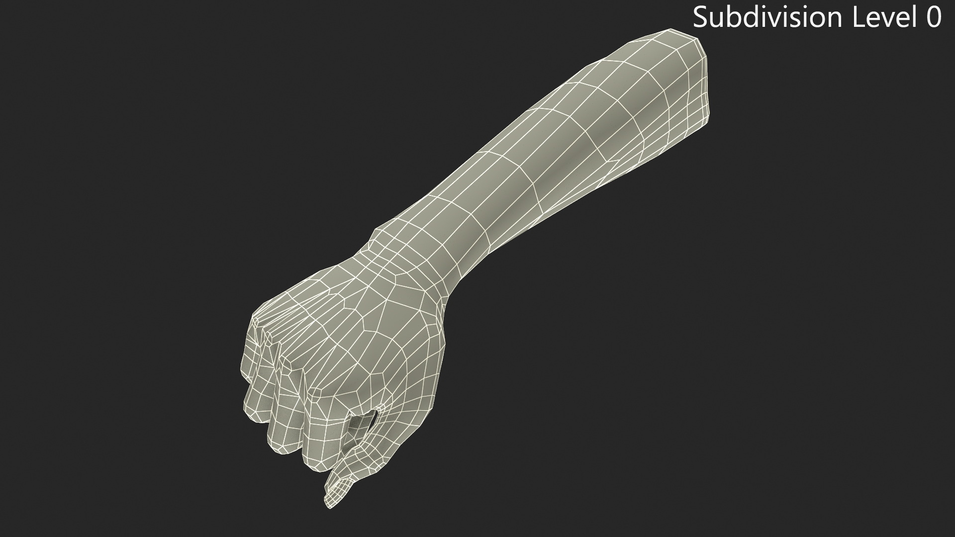 3D Dark Skinned Woman Fist model