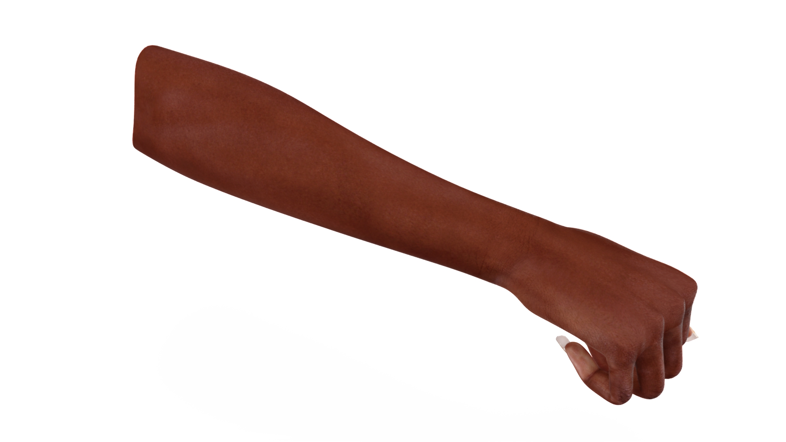 3D Dark Skinned Woman Fist model