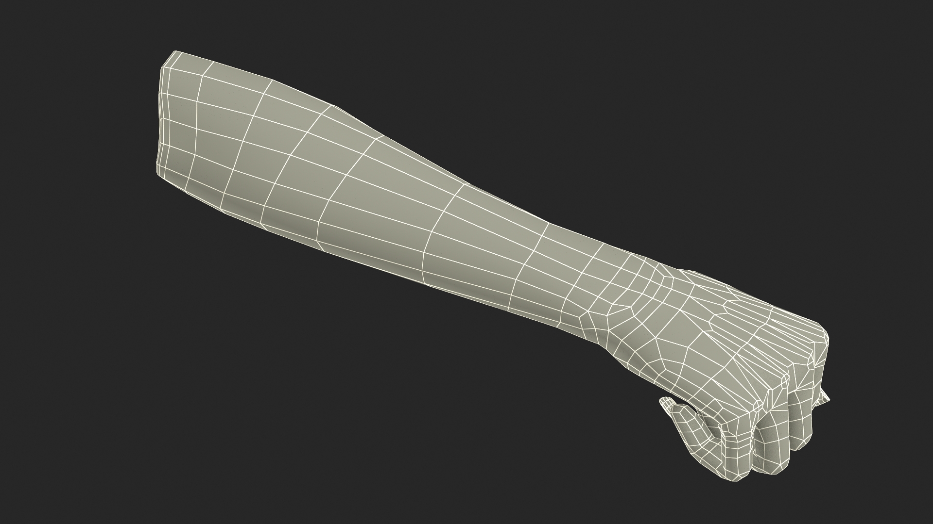 3D Dark Skinned Woman Fist model