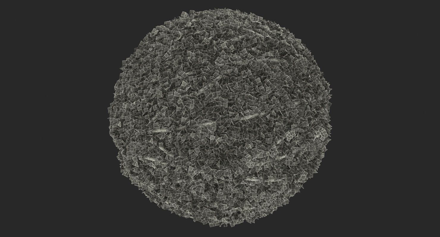 Blue Wool Yarn Ball 3D model