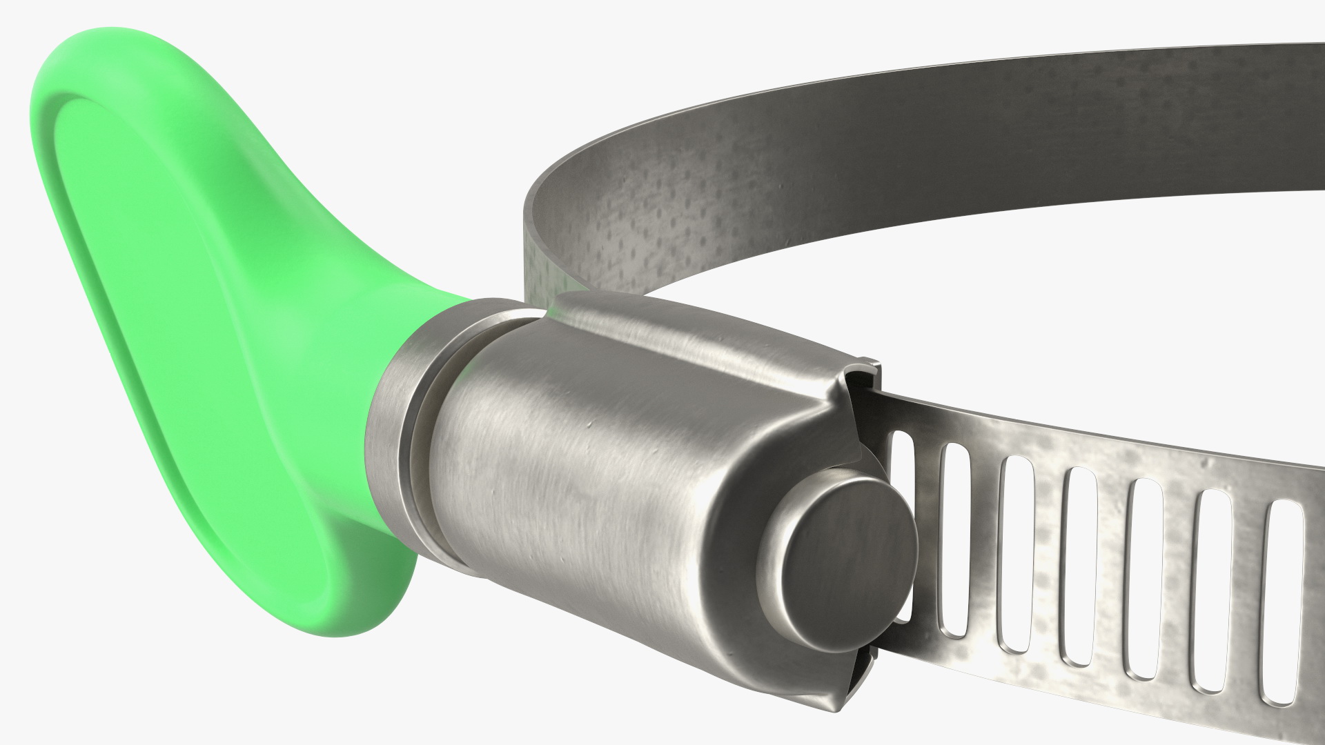 3D Worm Gear Hose Clamp with Key Set model