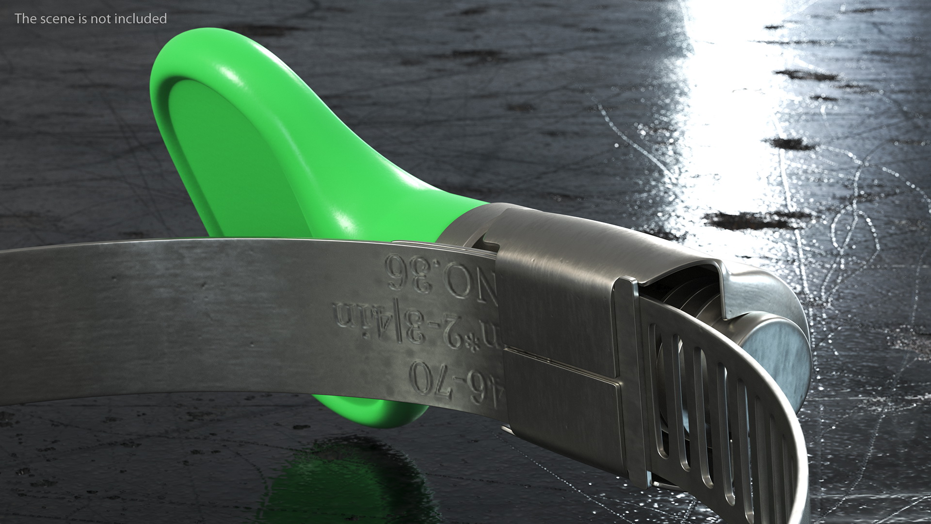 3D Worm Gear Hose Clamp with Key Set model