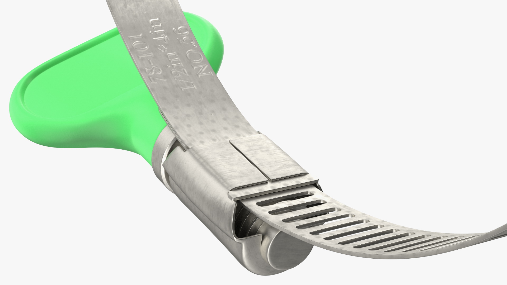 3D Worm Gear Hose Clamp with Key Set model