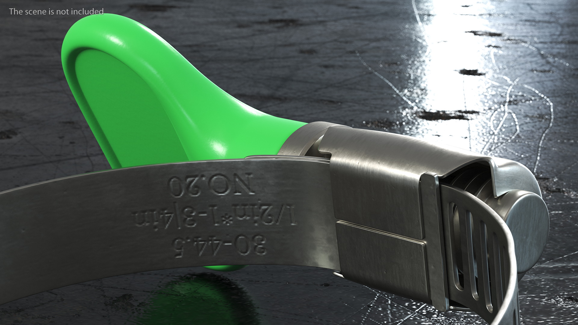 3D Worm Gear Hose Clamp with Key Set model