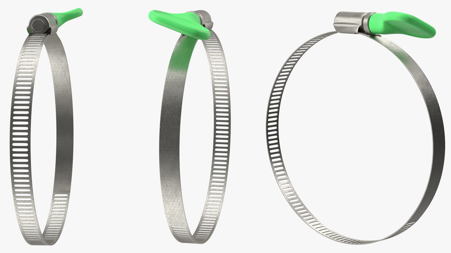 3D Worm Gear Hose Clamp with Key Set model