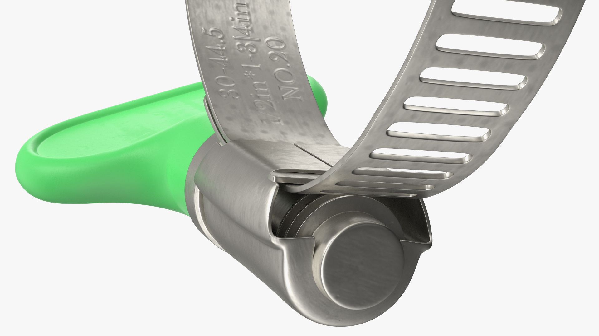 3D Worm Gear Hose Clamp with Key Set model