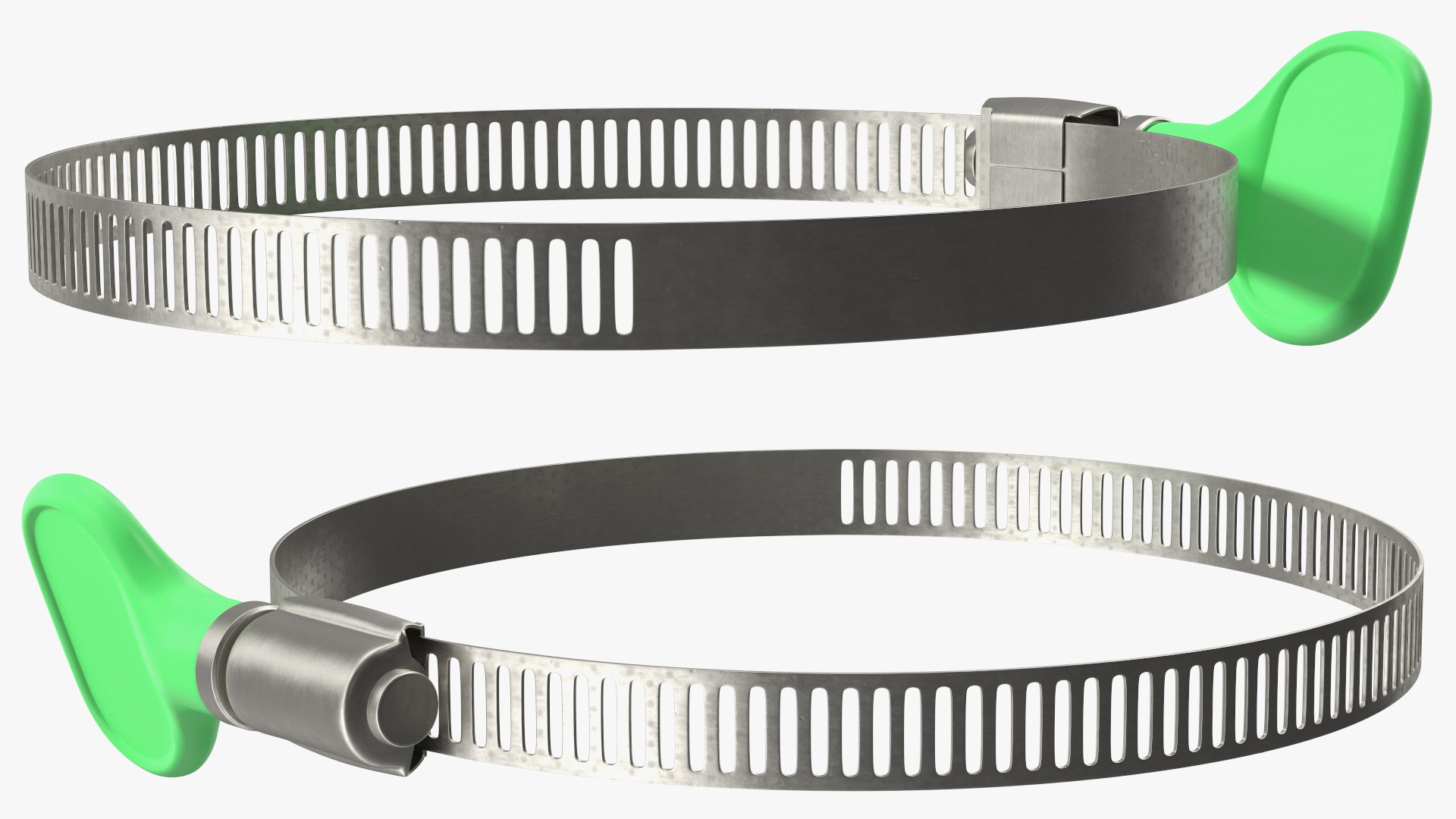 3D Worm Gear Hose Clamp with Key Set model
