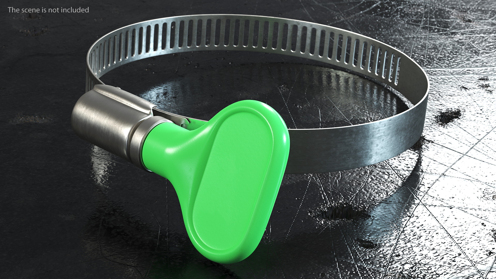 3D Worm Gear Hose Clamp with Key Set model