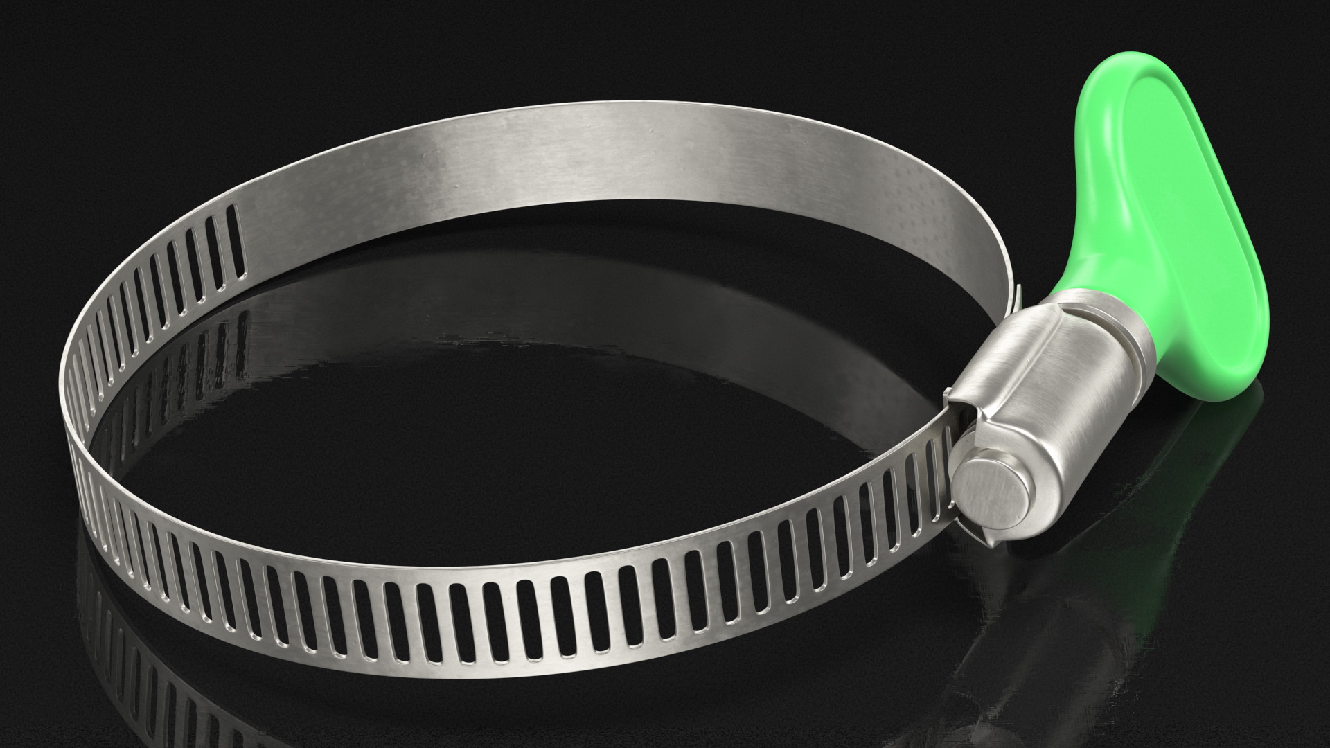 3D Worm Gear Hose Clamp with Key Set model