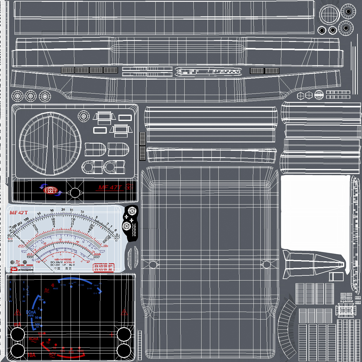 Portable Watt Meter 3D model