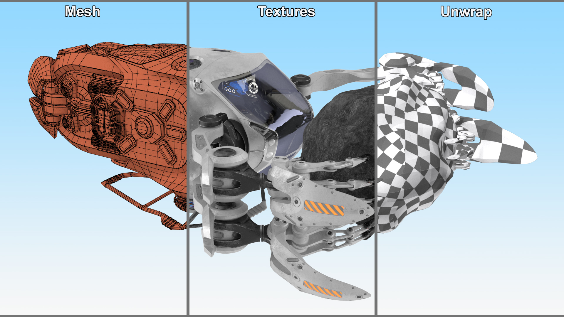 3D model Spaceship Loader with Asteroid