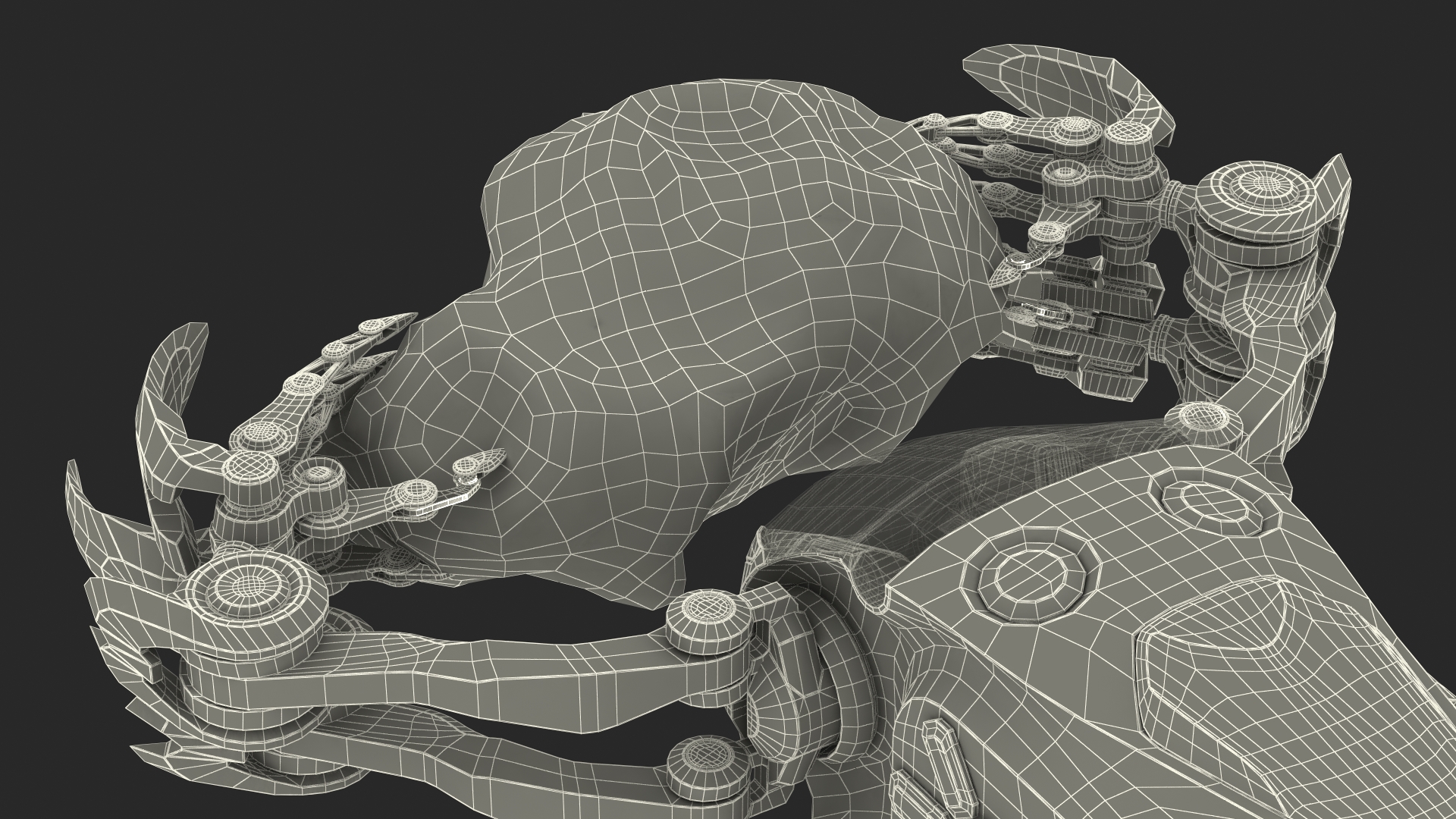 3D model Spaceship Loader with Asteroid