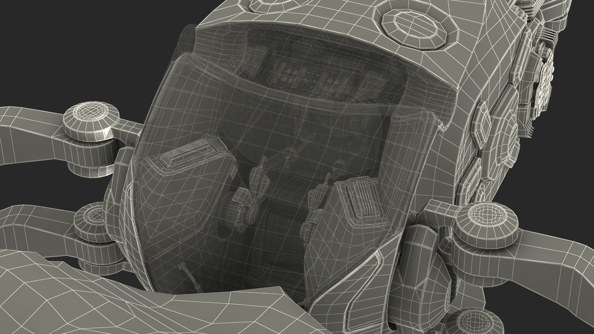 3D model Spaceship Loader with Asteroid
