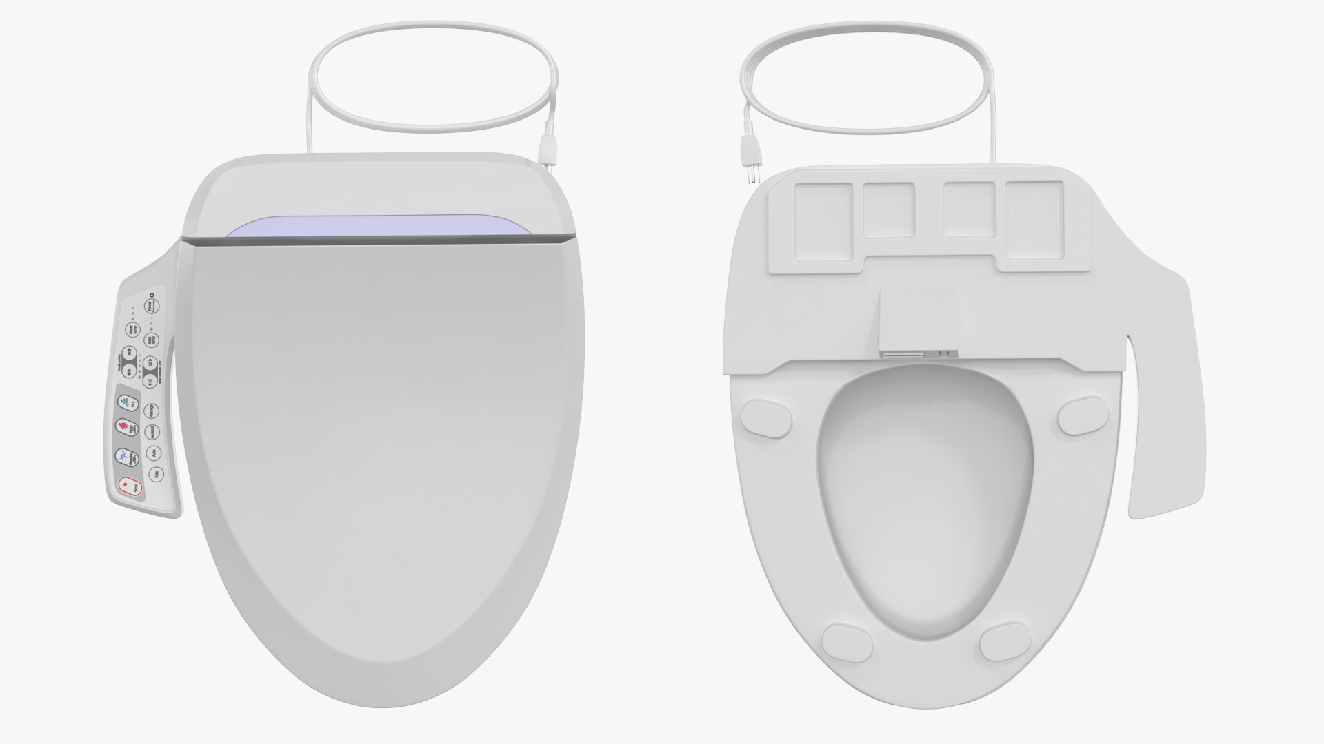 3D Elongated Smart Bidet Toilet Seat model