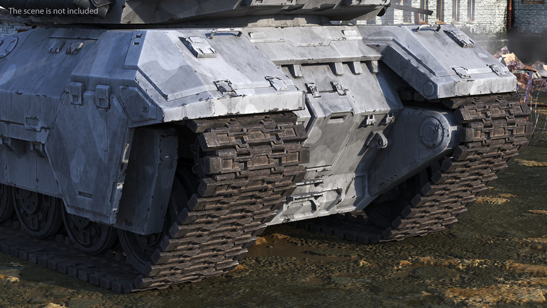 Futuristic Military Heavy Tank Rigged 3D