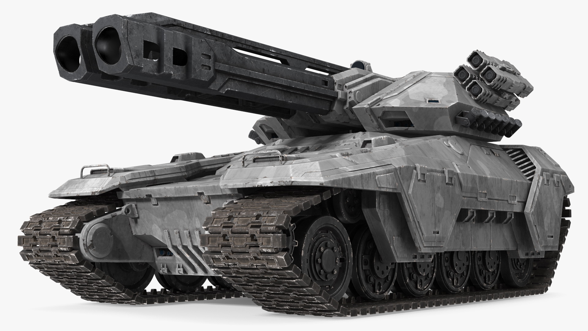 Futuristic Military Heavy Tank Rigged 3D