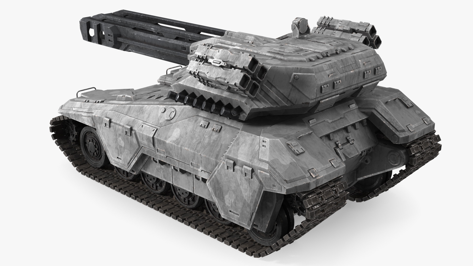 Futuristic Military Heavy Tank Rigged 3D