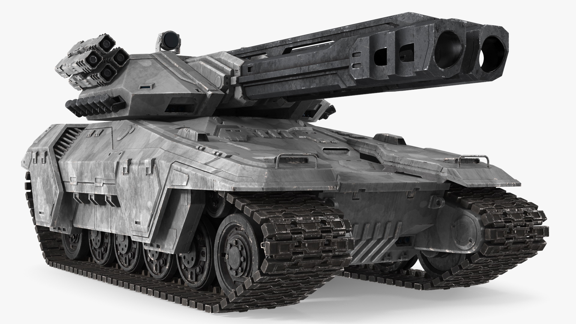 Futuristic Military Heavy Tank Rigged 3D