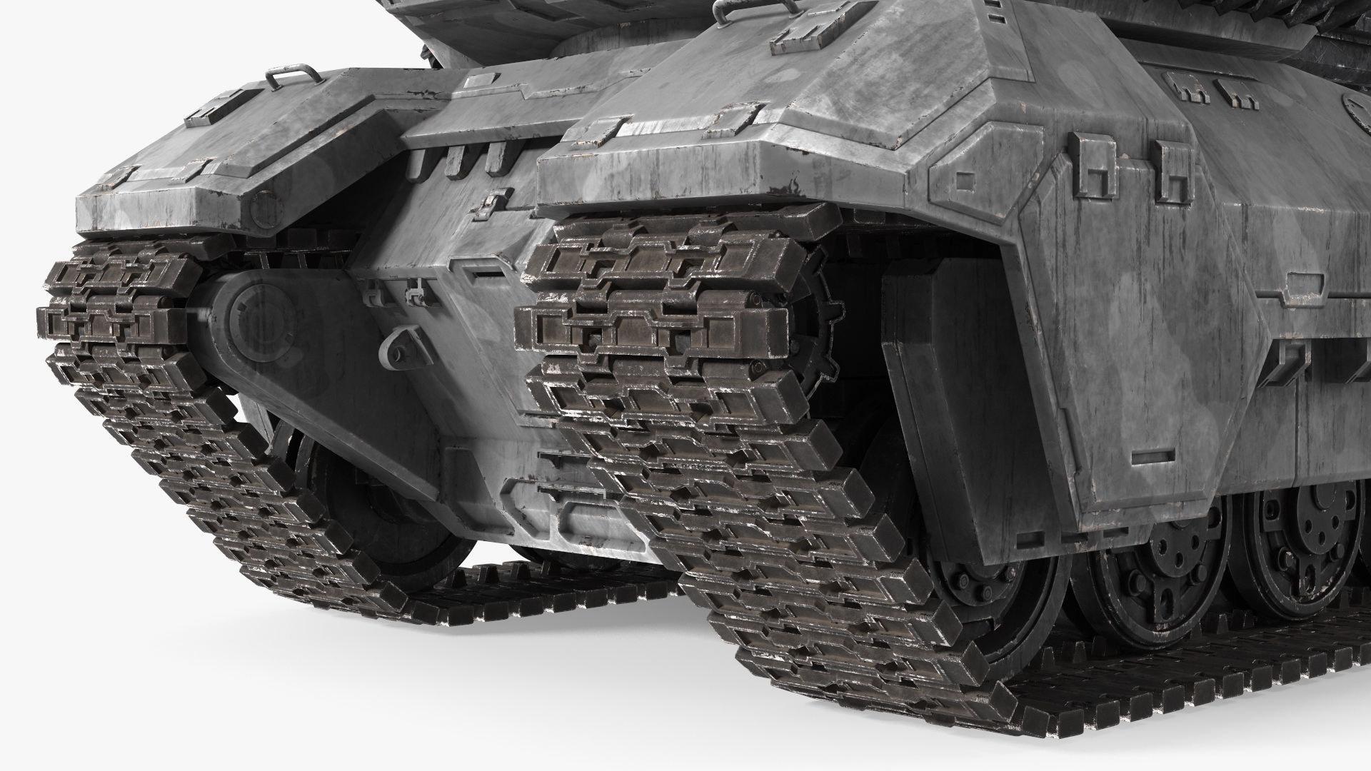 Futuristic Military Heavy Tank Rigged 3D