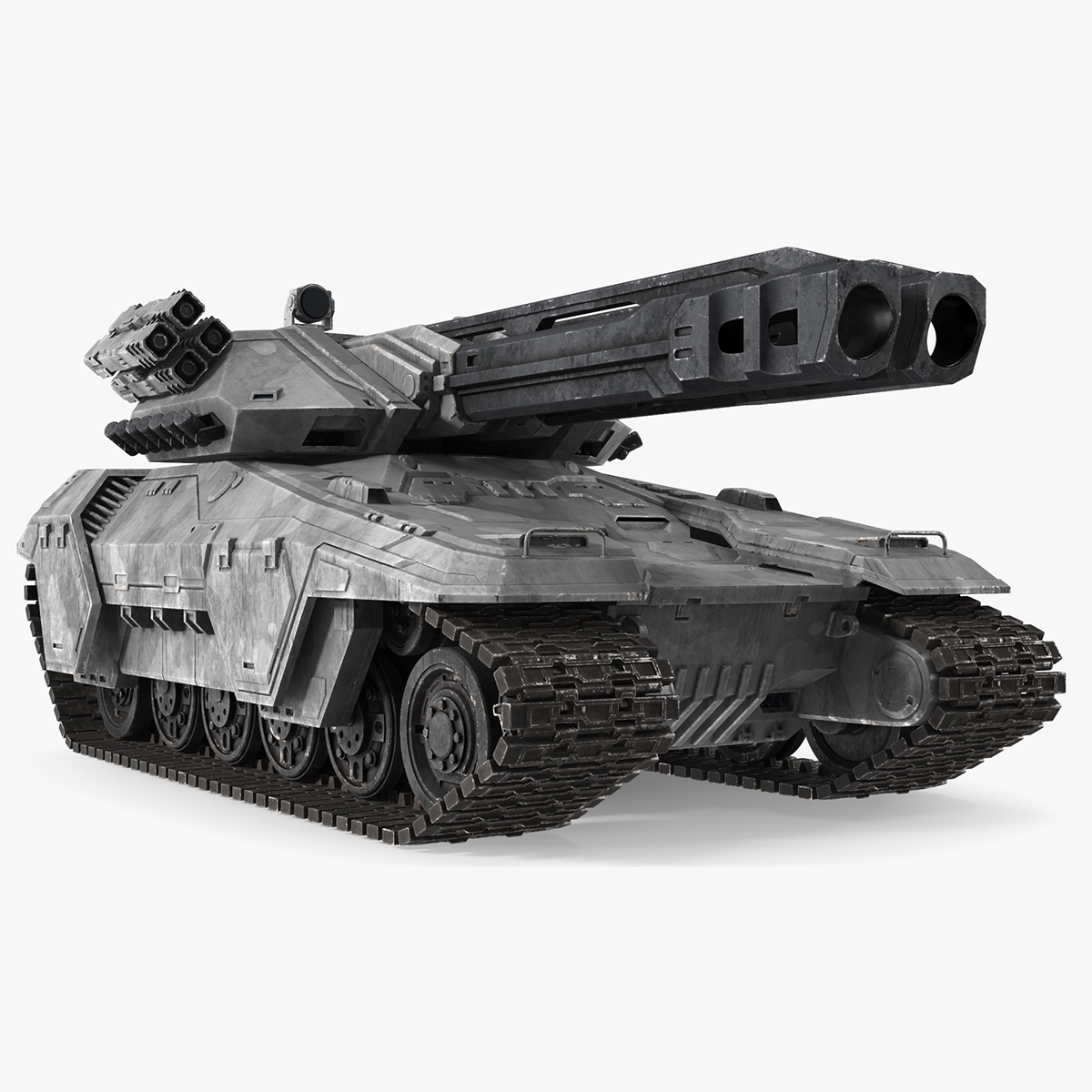 Futuristic Military Heavy Tank Rigged 3D