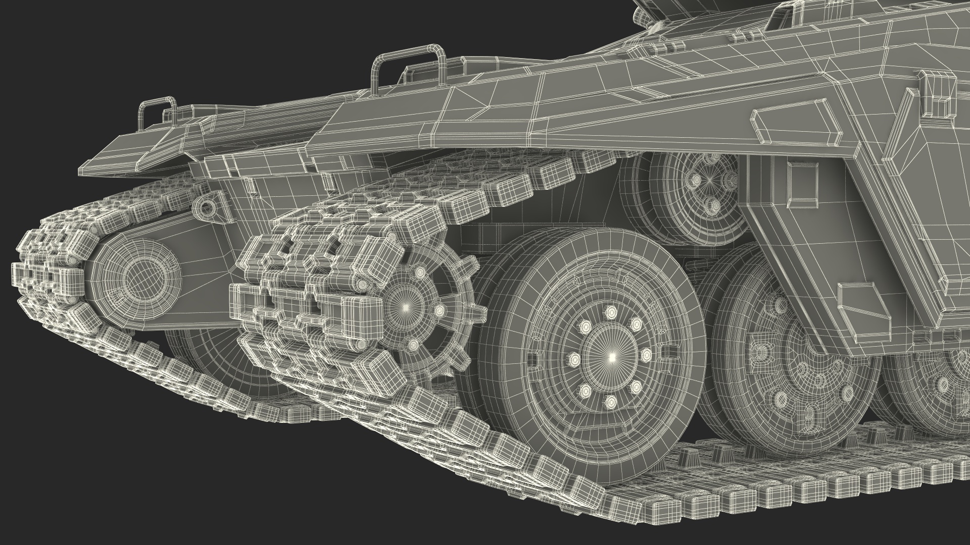 Futuristic Military Heavy Tank Rigged 3D