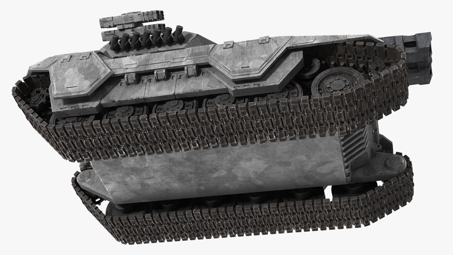 Futuristic Military Heavy Tank Rigged 3D