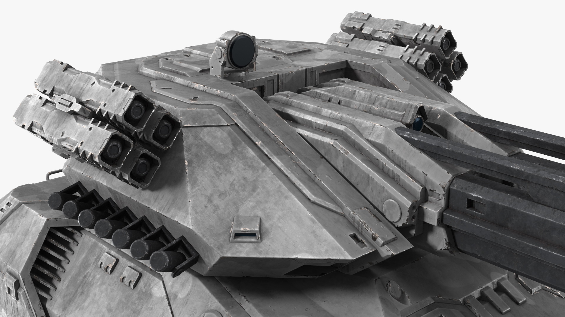 Futuristic Military Heavy Tank Rigged 3D