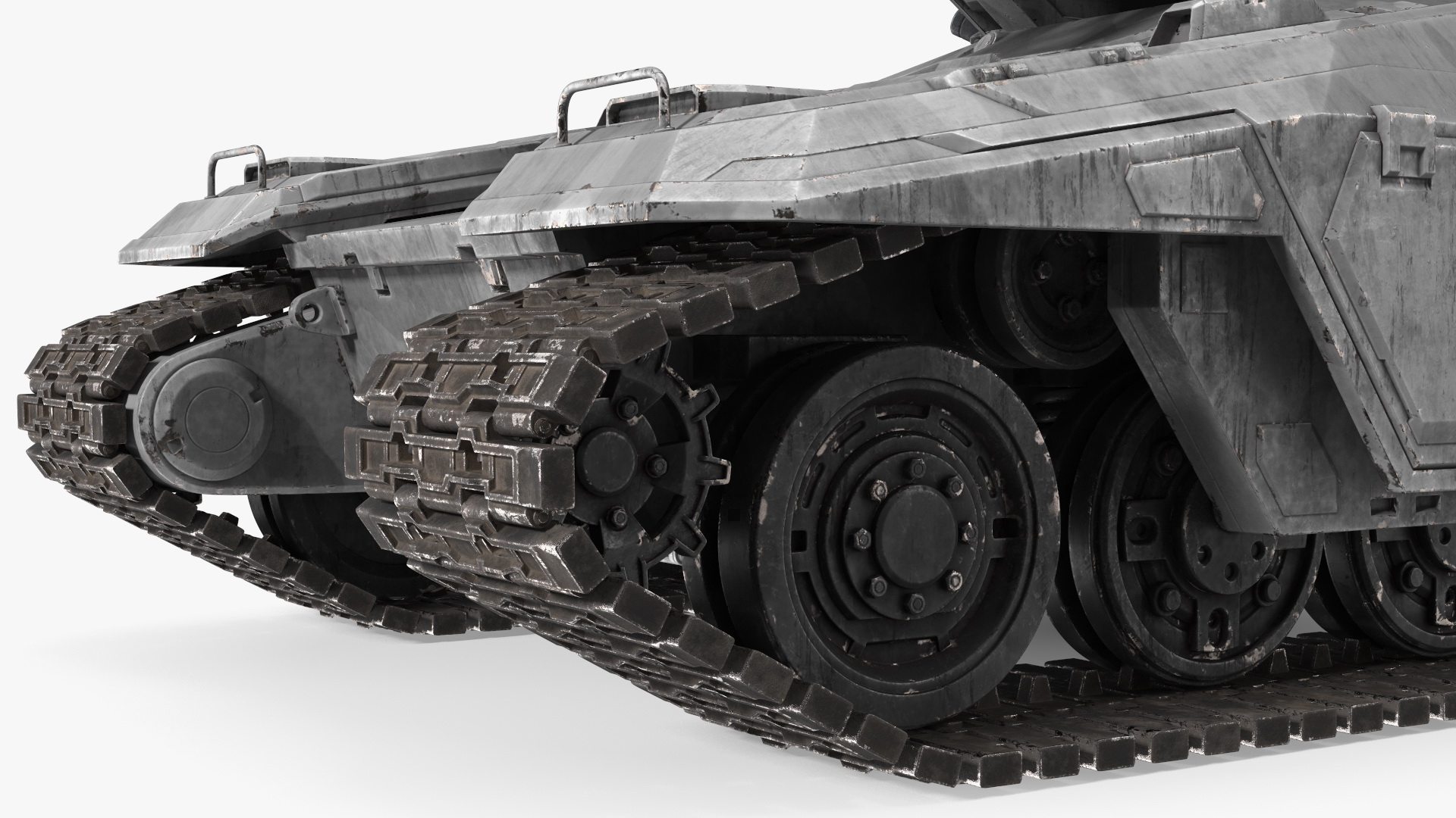 Futuristic Military Heavy Tank Rigged 3D