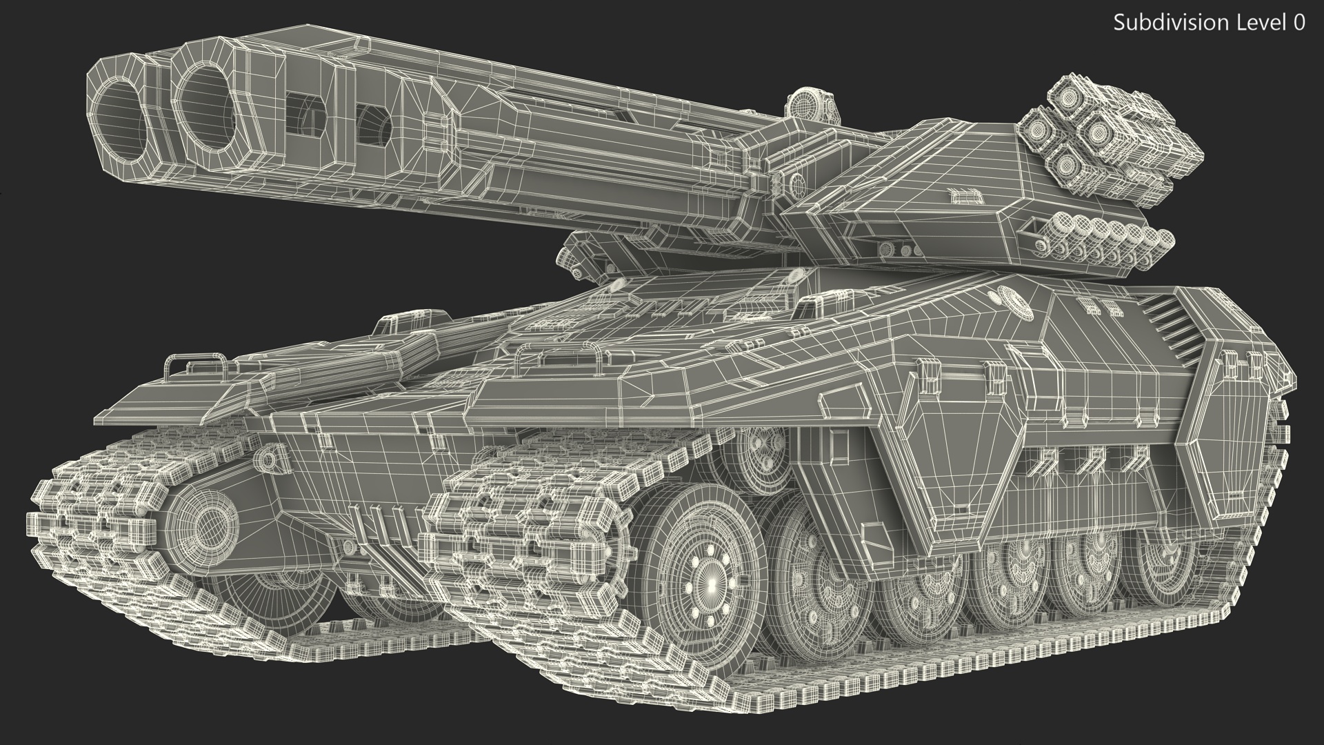 Futuristic Military Heavy Tank Rigged 3D